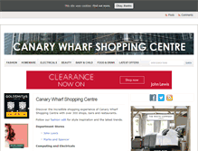 Tablet Screenshot of canarywharfshoppingcentre.com